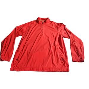 Adidas Climaproof Men's Size XL Jacket Red Pull Over Windbreaker